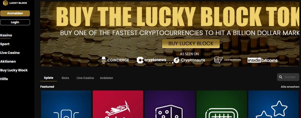 Lucky Block - Unser Testsieger und das beste Bitcoin Casino 2022