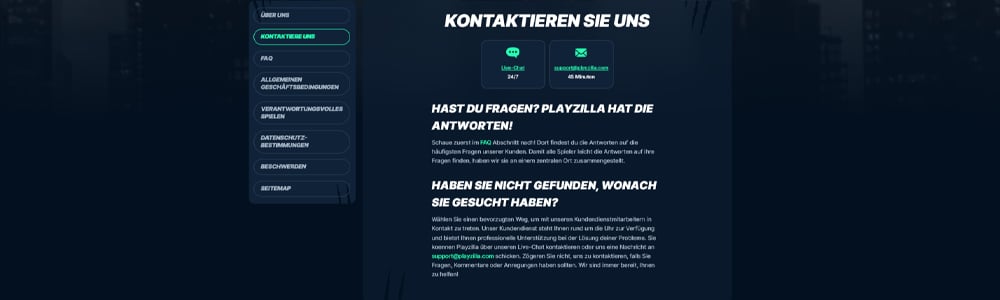 PlayZilla Kundensupport