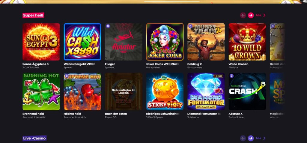 Superboss Casino mit Apps