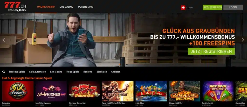777.ch Online Casino mit Paypal