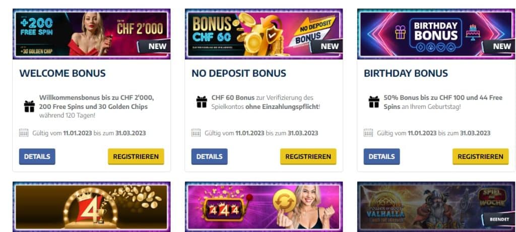 Online Casino Schweiz PayPal Bonusangebote