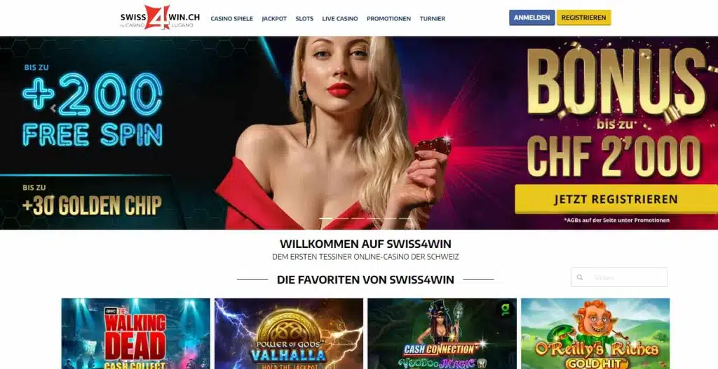 Swiss4win.ch Online Casino mit Paypal
