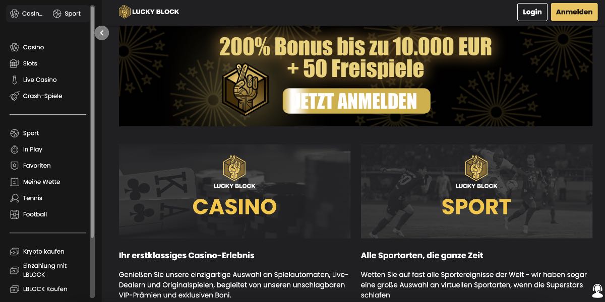 Lucky Block Casino ohne Verifizierung